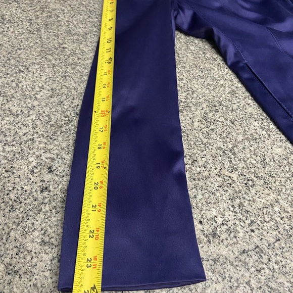 EXPRESS Design Studio Purple Thick Satin Fitted/Tailored One Button Blazer Sz 6 - Picture 14 of 17